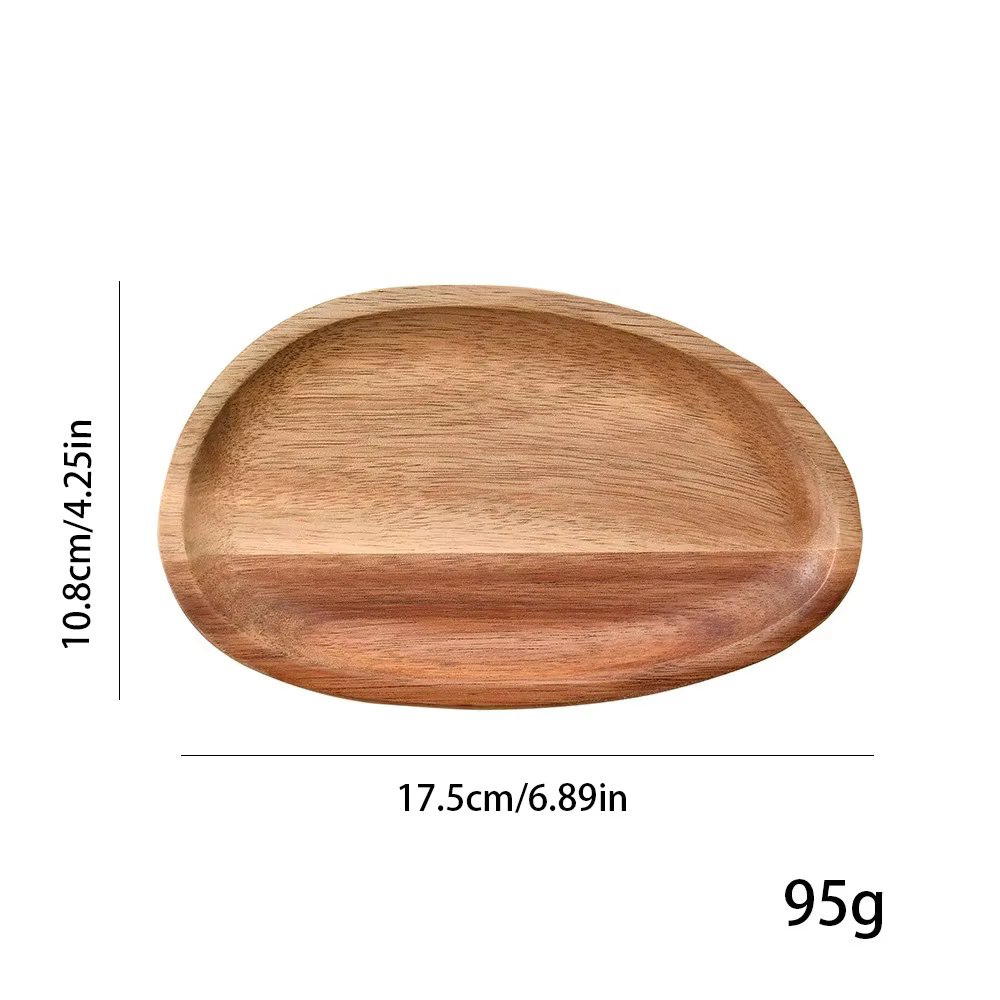 Assiette de service naren bois d'acacia, assiette Deseert, Tenica, Thé naturel, Serveur d'aliments, 