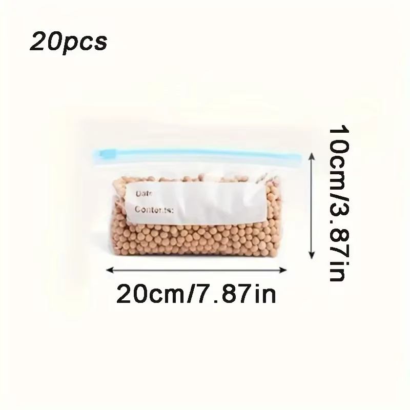 Sac congélateur étanche avec fermeture éclair, poète, conservation des aliments frais et scellé, ada