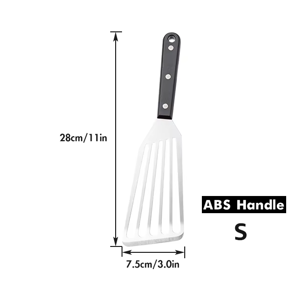 Spatule à frire en métal pour poêle en fonte, spatule à griller les œufs de poisson, tourneur fendu 