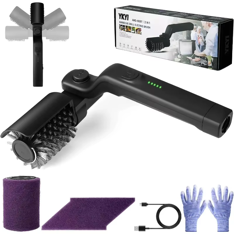 Grill électrique Rus Recarale Cordl Cleaner Wit 180 °   Moteur rotatif à 3 vitesses, meule en acier 