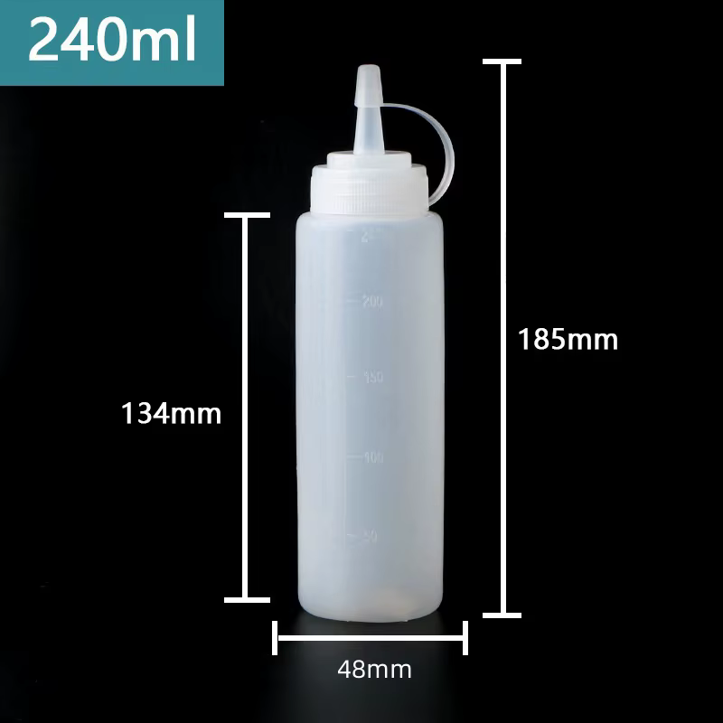 Sauce à salade de tomate pressée, Pot d'huile Commercial pressé en plastique Transparent, bouteille 