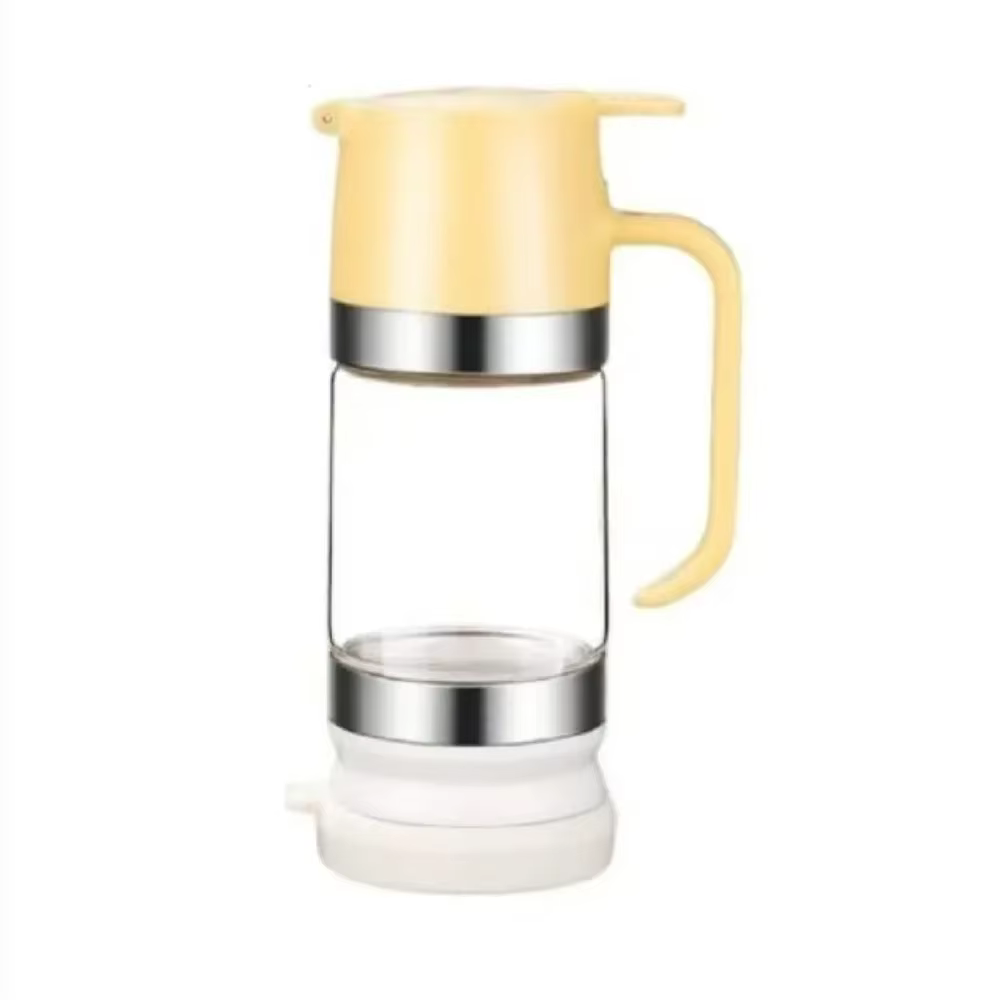 Distributeur de miel en verre durable de 300 ml avec poignée, pot à miel transparent anti-goutte, bo