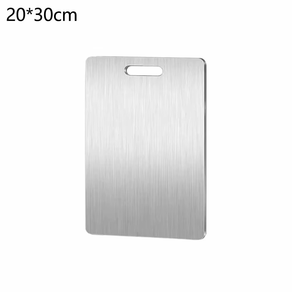 Planche à découper en métal pour cuisine, planche à découper Double face en acier inoxydable 304 pou