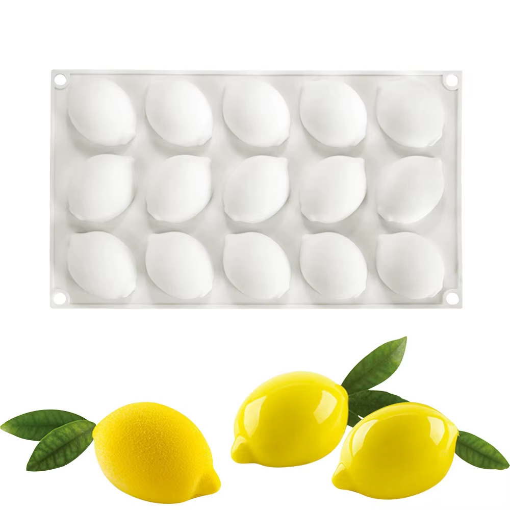 Moule en silicone en forme de citron, moule à gâteau, moule à chocolat, glaçons, moule à strass, cui