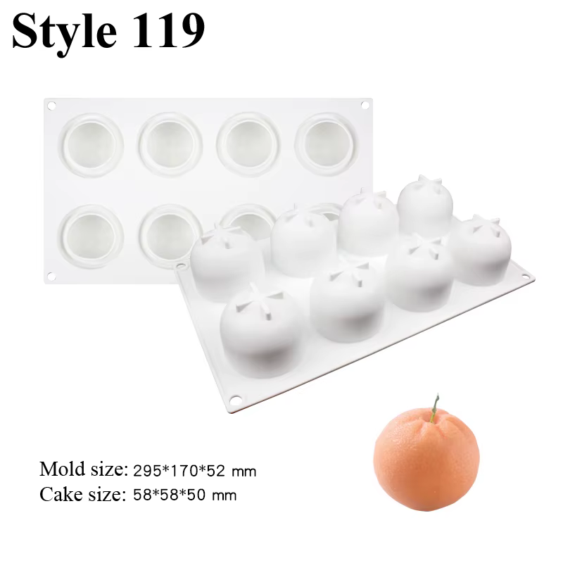 Nouveau Moule à gâteau en Silicone Orange pour la cuisson de pâtisserie, Moule à Orange mandarine, D