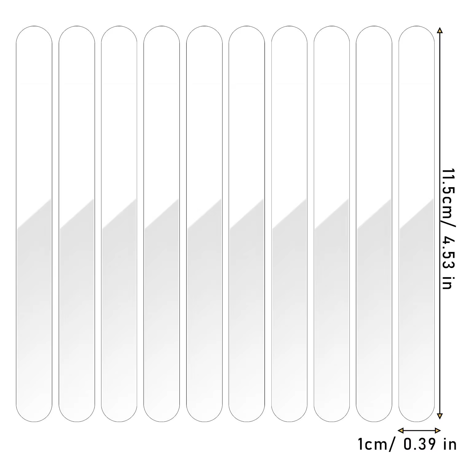 Bâtonnets de glace en acrylique réutilisables, 50/10 pièces, pour bricolage, gâteaux, bonbons, desse