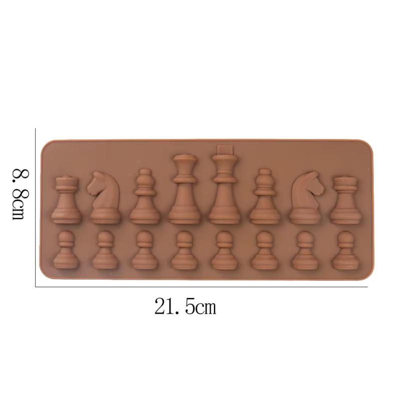 Moule à gâteau en forme d'échecs, en Silicone, pour chocolat, glaçon, outils de décoration de gâteau