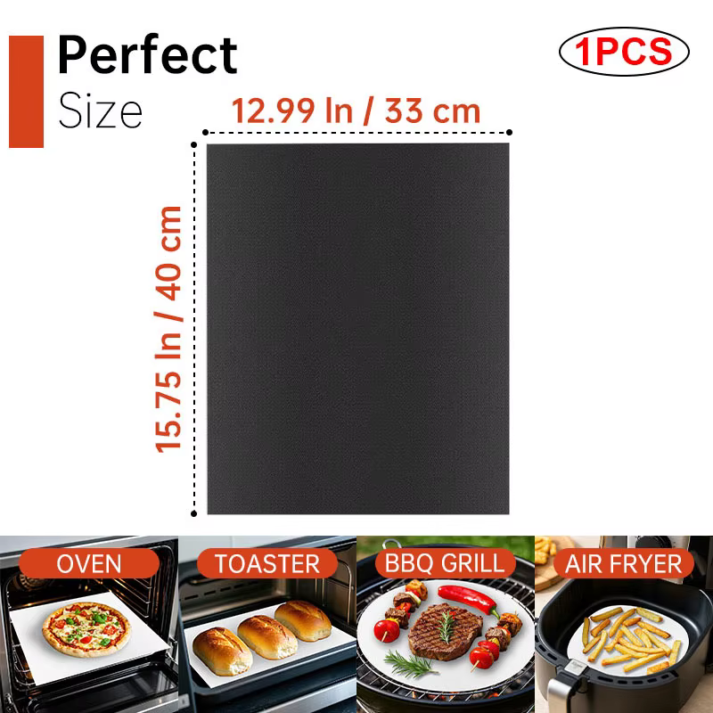 Tapis de Barbecue antiadhésif réutilisable, résistant à la chaleur, doublures de four Extra épaisses