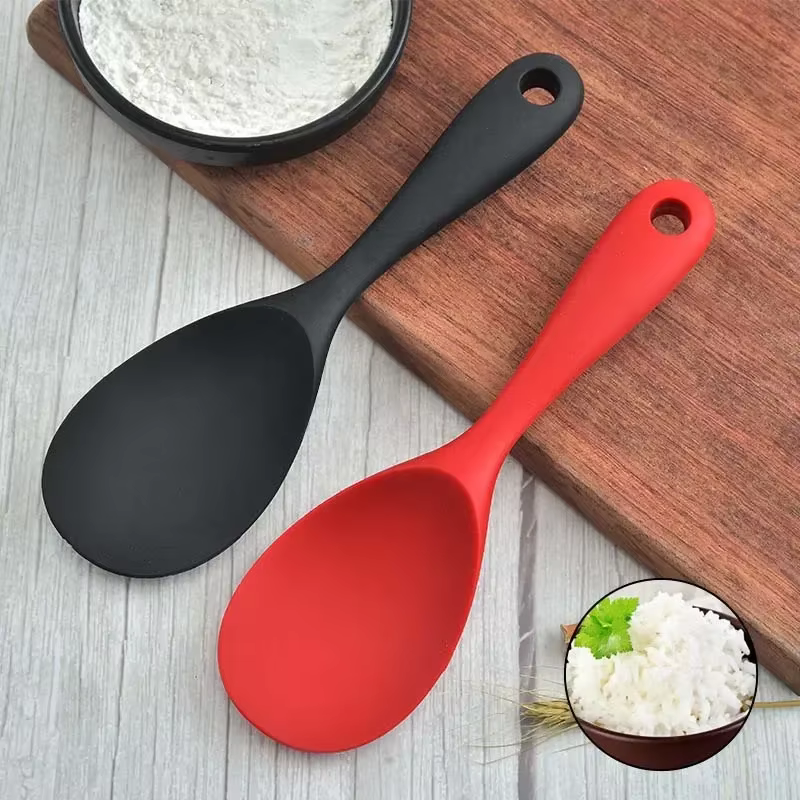 Cuillère à riz suspendue en Silicone, louche de cuisine, casserole antiadhésive, cuiseur à riz élect