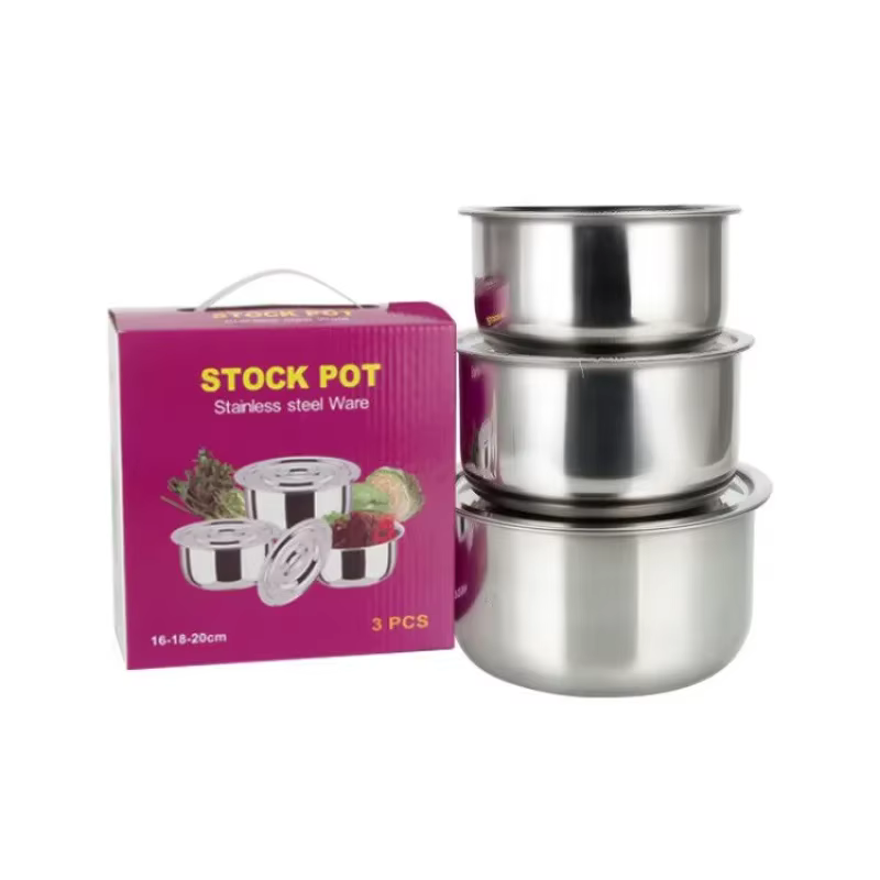 Marmite à soupe en acier inoxydable avec couvercle, marmite, UNIS issement, outils de cuisson, acces
