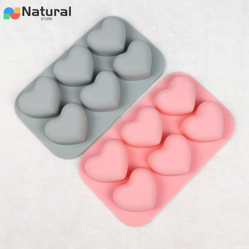 Moule de cuisson en Silicone en forme de cœur pour la saint-valentin, 6 cavités, amour, chocolat, bo