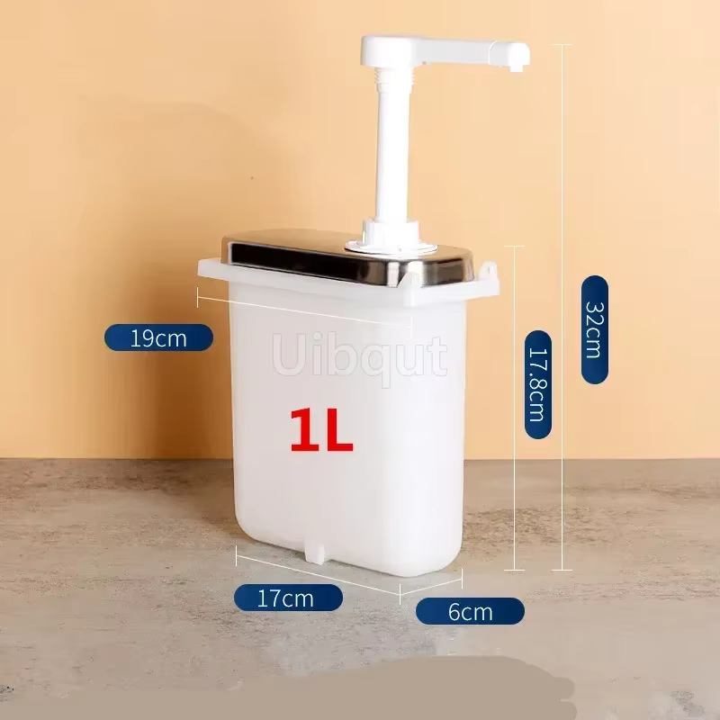 Distributeur de pompe à condiments en plastique, bouteille à presser, presse à sucre pressée à la ma