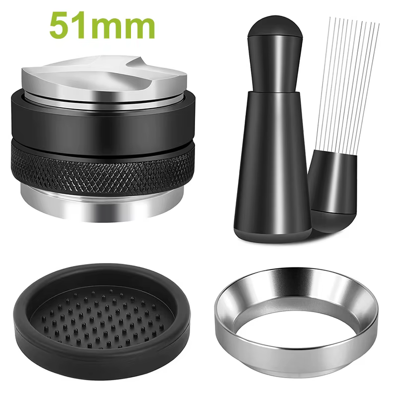 Ensemble pour passionnés de café, kit d'espresso 5 pièces avec distributeur, niveleur de doseur, out