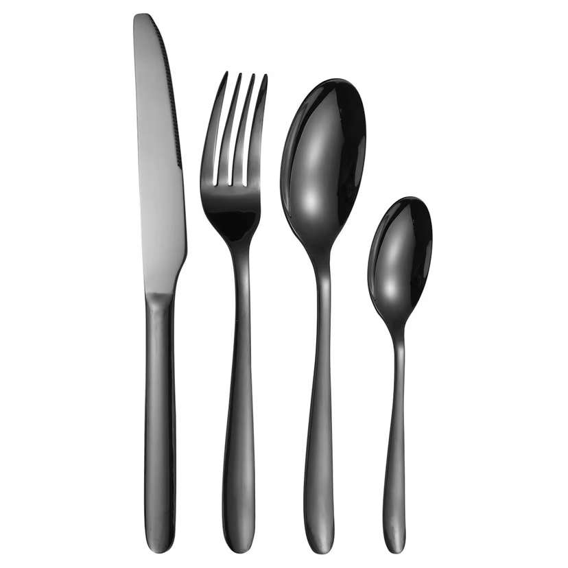 Couverts en acier inoxydable 304 épais, couteau, fourchette et cuillère, vaisselle de luxe légère po