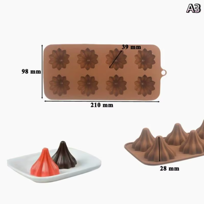 Moule en silicone pour gâteau, mousse et décoration de desserts, série fruits (mangue, poire, pêche,