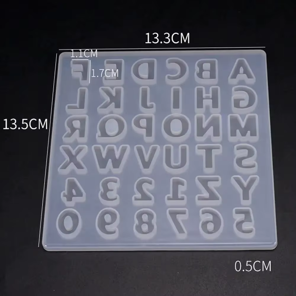Moule en résine de Silicone avec 26 lettres majuscules, en époxy, accessoires de fabrication de bijo