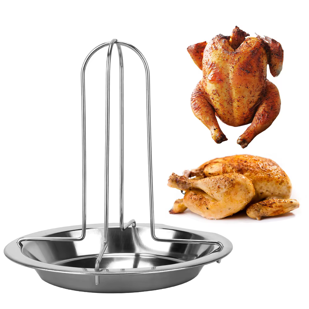 Support de rôtissoire pour poulet, support de gril à rôtir en acier inoxydable, outils de cuisine po