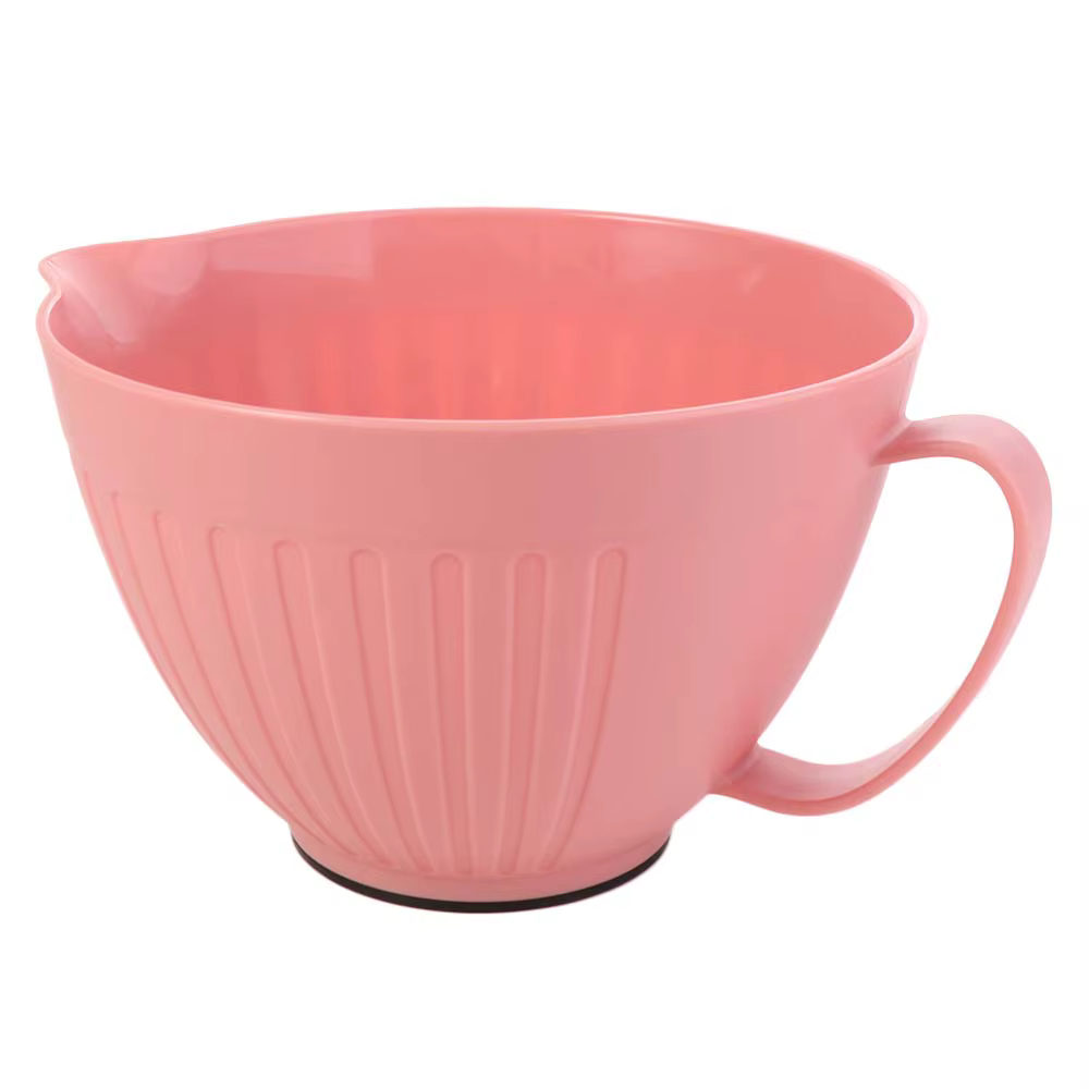 Grand saladier de mélange et de cuisson grande capacité avec poignée, design en V pour le transfert,