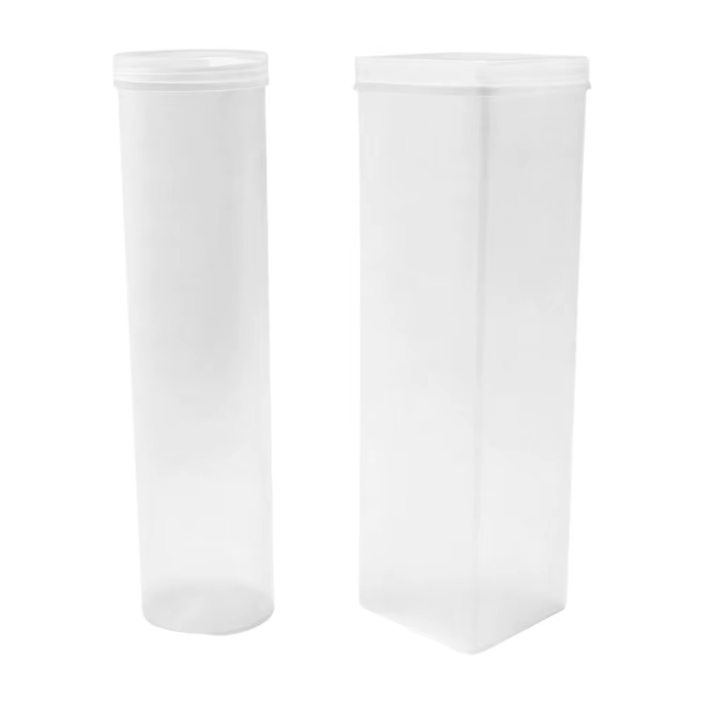 Boîte de rangement en plastique pour biscuits, 2 pièces, conteneurs de stockage alimentaire ronds/re