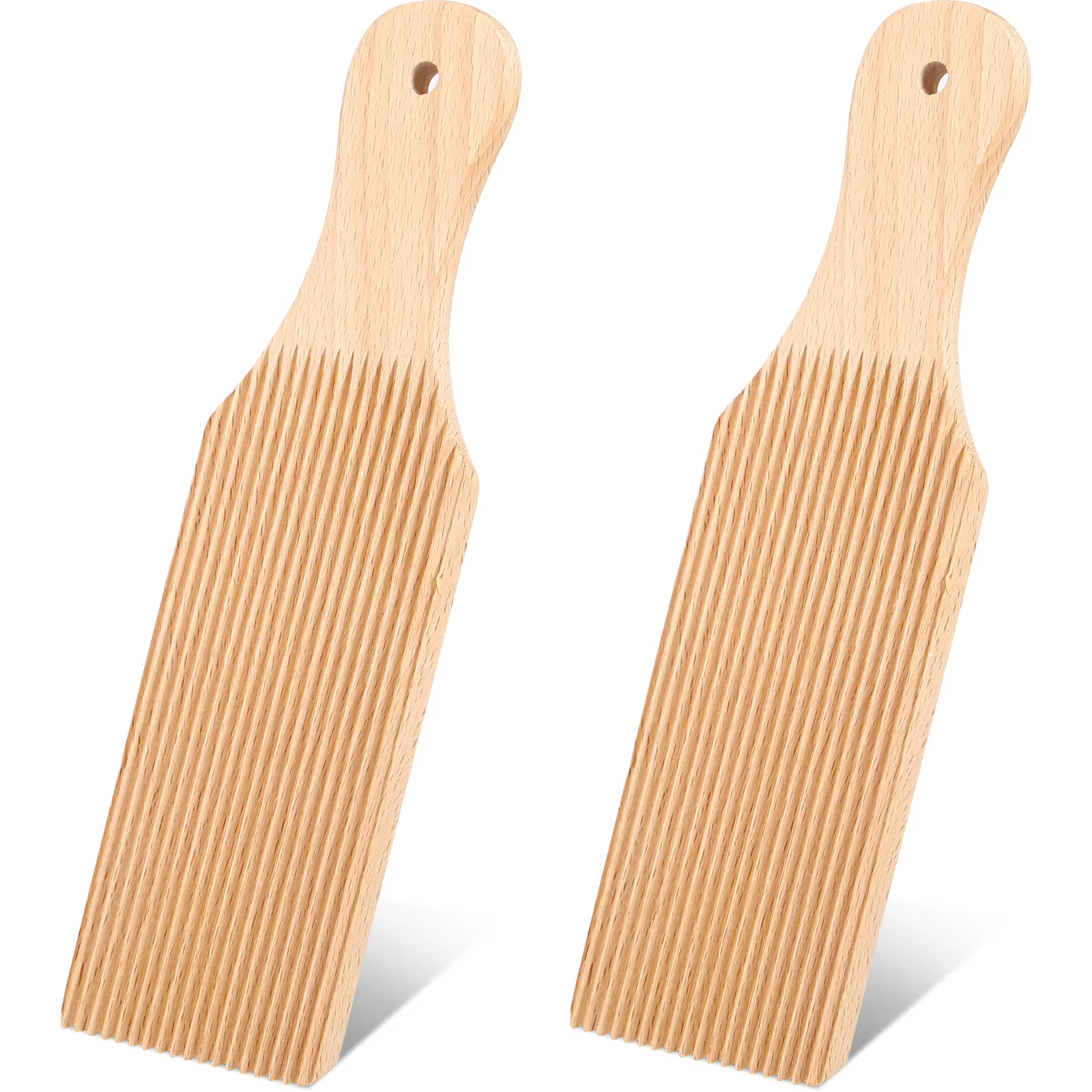 Planche à pâtes Gnocchi en bois, pagaies de poupée 9.1x2.8, planche à pâtes Macaroni Spaghetti amara