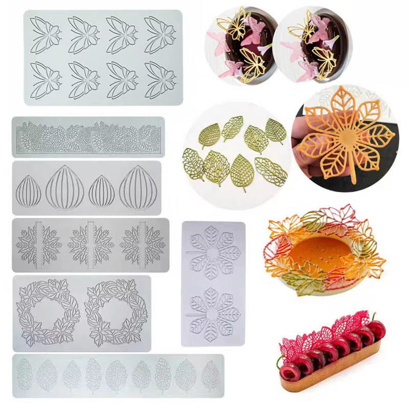 Moule à gâteau en silicone en forme de papillon, fleur, flocon de neige, cerf, fourmi, outil de déco
