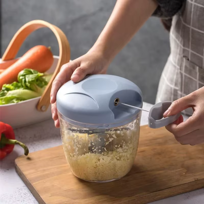 Hachoir manuel à corde de 500/900ML, robot culinaire, broyeur silencieux, machine à salade, coupe-ai