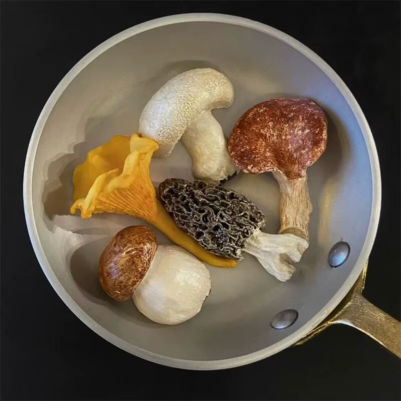 Support de Couverts Champignon Français en Résine Colorée, Porte-Couteau, Fourchette et Cuillère, So