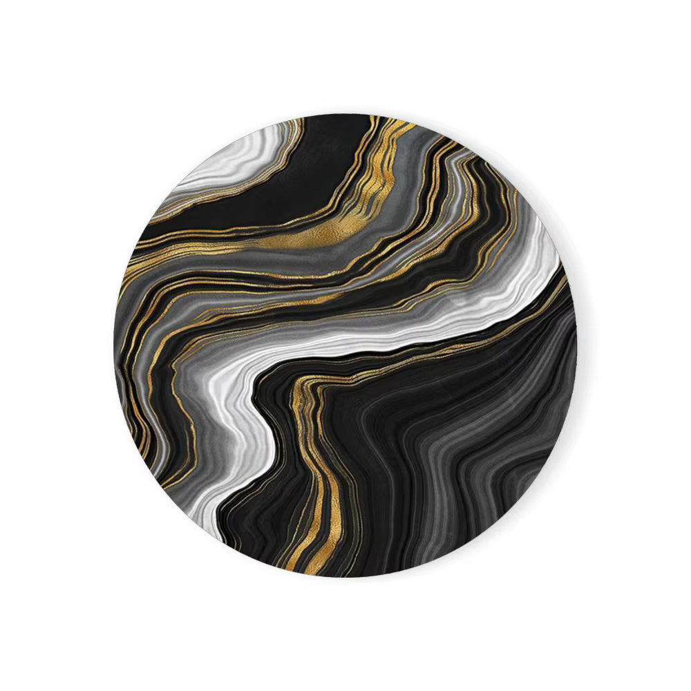 Tapis rond absorbant en marbre, pierre en céramique, décor de Bar, boissons, sous-verres en céramiqu