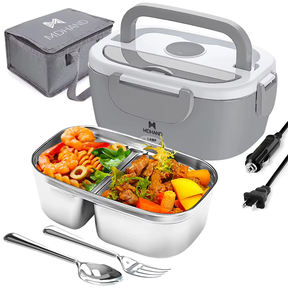 Boîte à déjeuner électrique 65W 1,5 l, chauffe-aliments Portable pour voiture ou maison, anti-fuite,