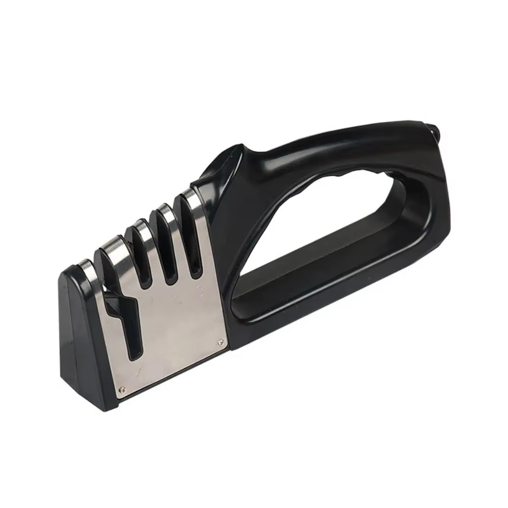 Aiguiseur de couteaux de cuisine à 4 segments, multifonctionnel, portable, base antidérapante, acces