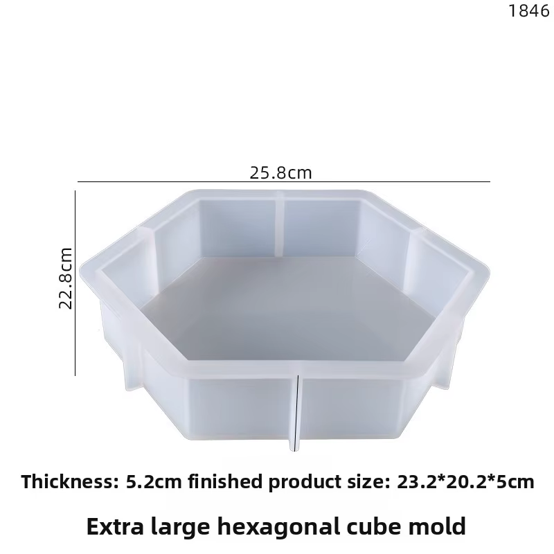 Moule en silicone circulaire, hexagonal, rectangulaire et en forme de cœur, en résine époxy, idéal p