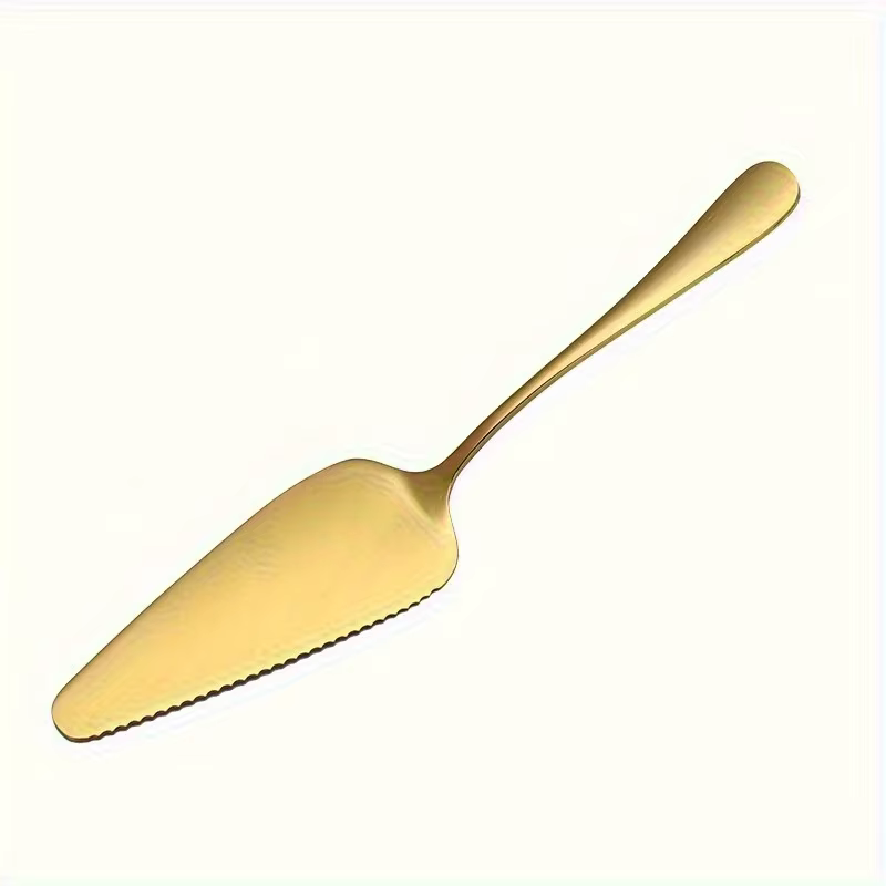 Spatule à gâteau en acier inoxydable de qualité supérieure, bord dentelé pour une tranchage sans eff