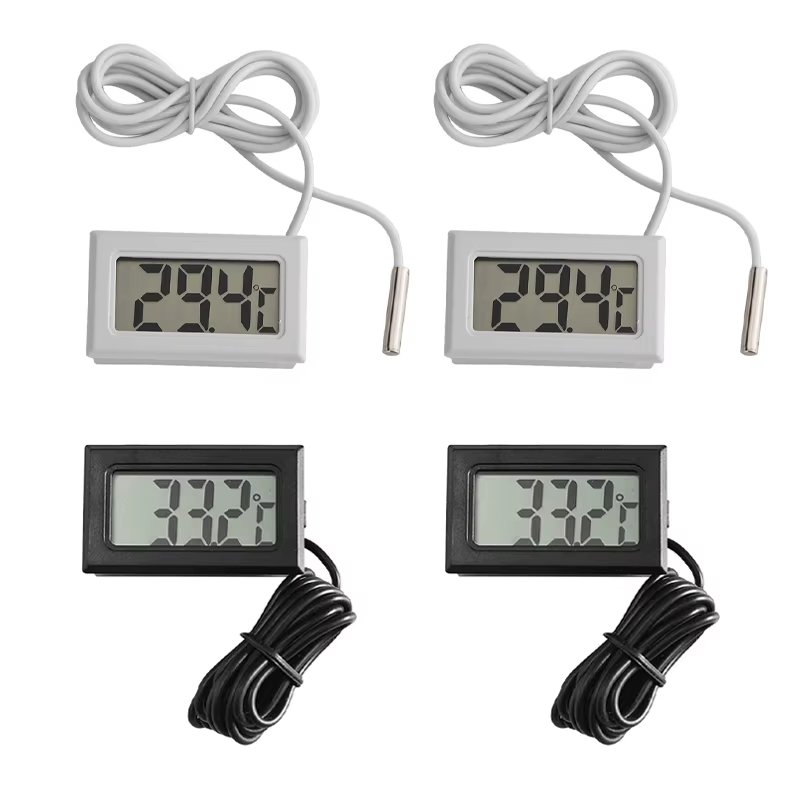 Mini thermomètre numérique LCD avec sonde étanche, capteur de température pratique pour intérieur et