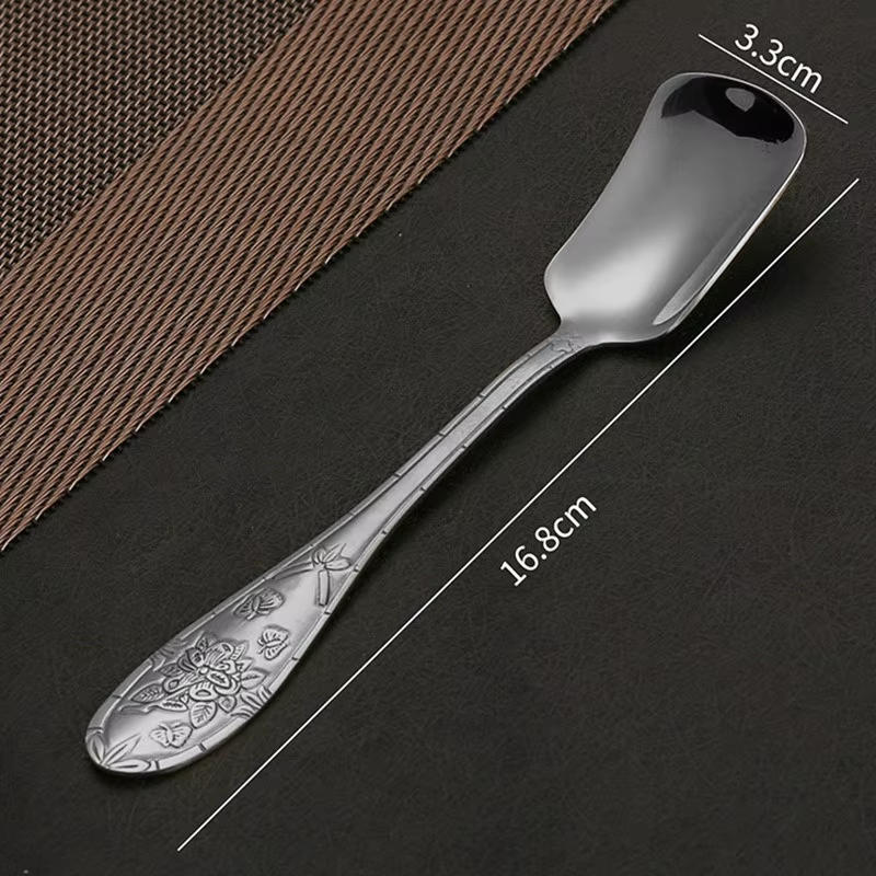 Nouveau acier inoxydable or argent cuillère vaisselle dîner cuillères à soupe fourchette à tête plat
