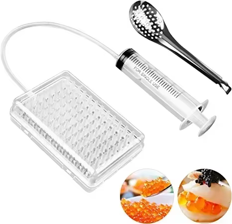 Boîte de fabrication de caviar à 96 trous Roe aiss, outils de crépine avec cuillère, seringue, kit d
