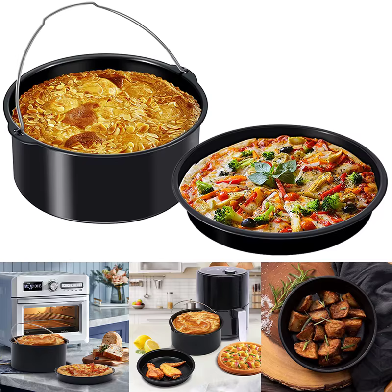 Accessoires de friteuse à Air durables, poêle à Pizza et seau à gâteaux, ensemble d'outils de cuisso