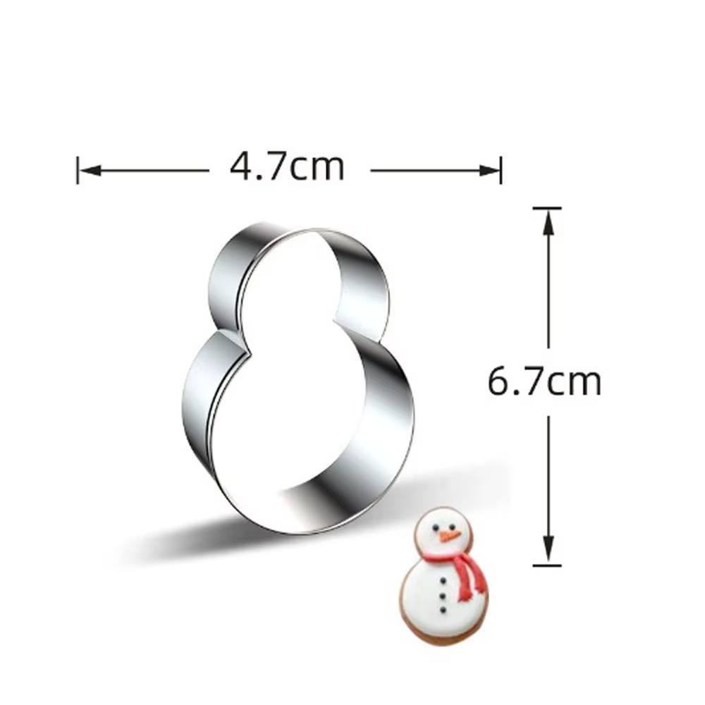 Moule à strass en acier inoxydable, bonhomme de neige de Noël, emporte-pièce, pâte à tarte, outils d