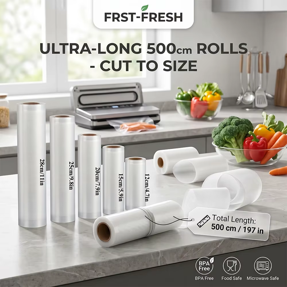 Emballage sous vide pour aliments - Convient aux viandes fraîches, aux fruits de mer et aux légumes,