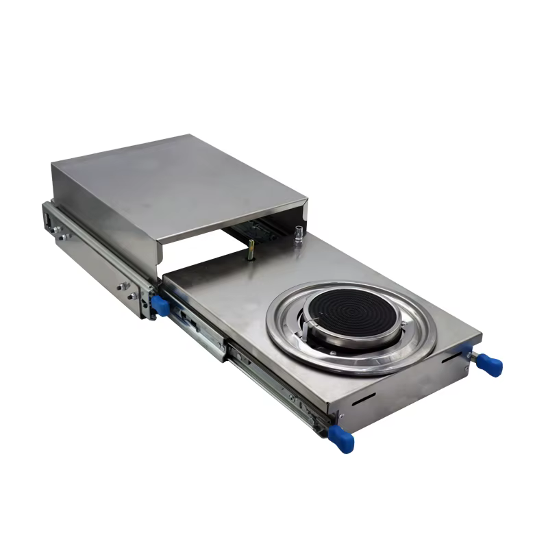 Campervan extractible cuisinière à gaz Camping cuisine caravane cuisine coulissante simple brûleur t