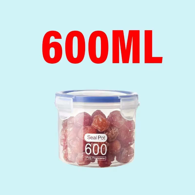Pots scellés avec échelle, bac à grains, réfrigérateur de cuisine, récipient scellé, pot transparent