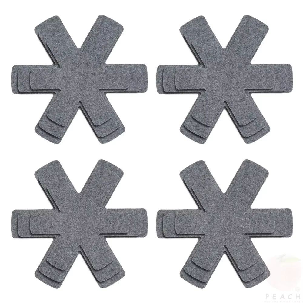 Protecteurs de casseroles et de poêles, 12 pièces, tampons de séparation de casseroles Non tissés, 3