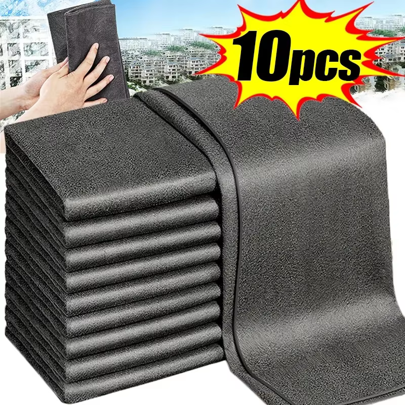 Chiffons de nettoyage magiques réutilisables en microfibre, 10/1 pièces, chiffons de lavage pour mir