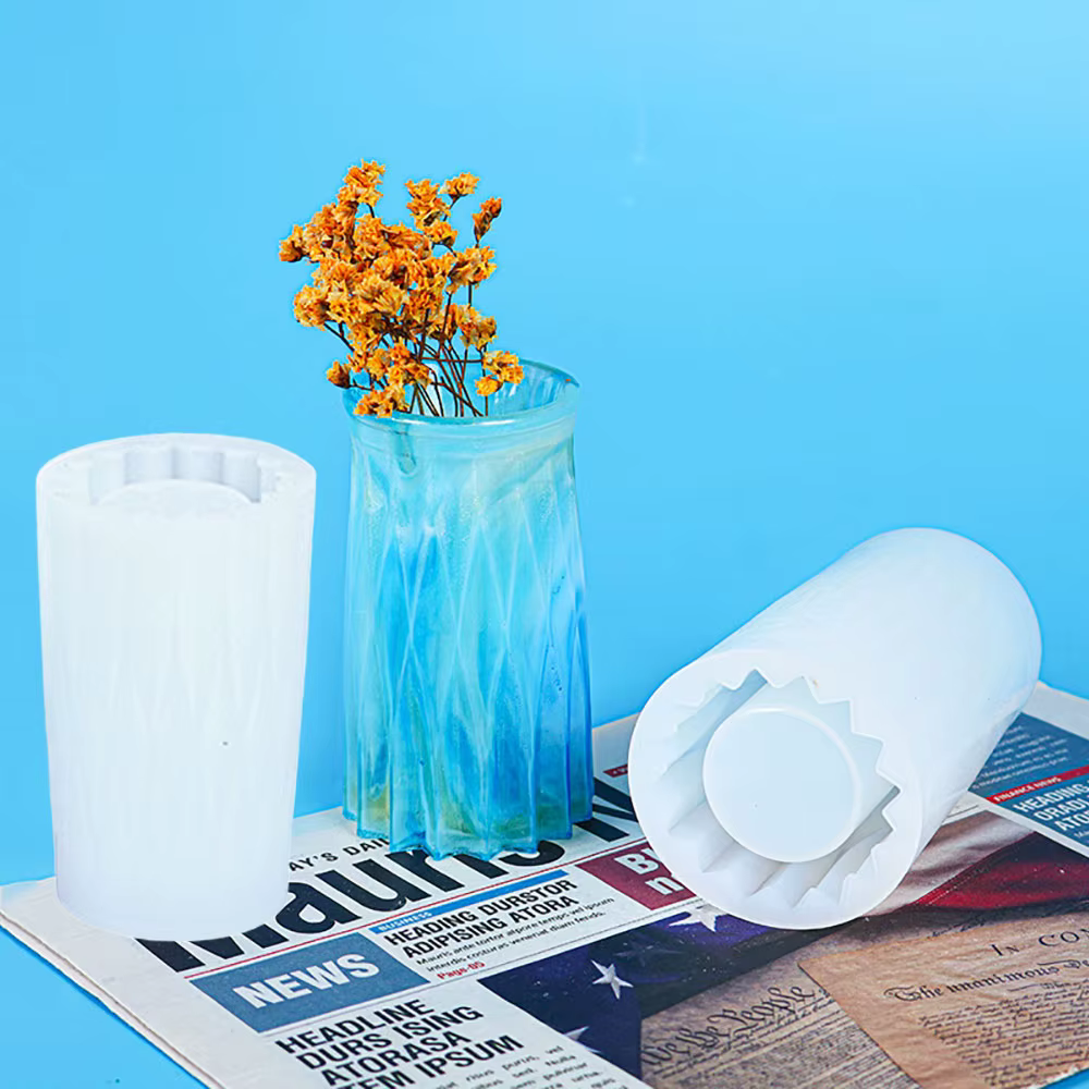 Moule en Silicone pour la fabrication de pots de fleurs, Vase de plantes, support de stylo, décorati