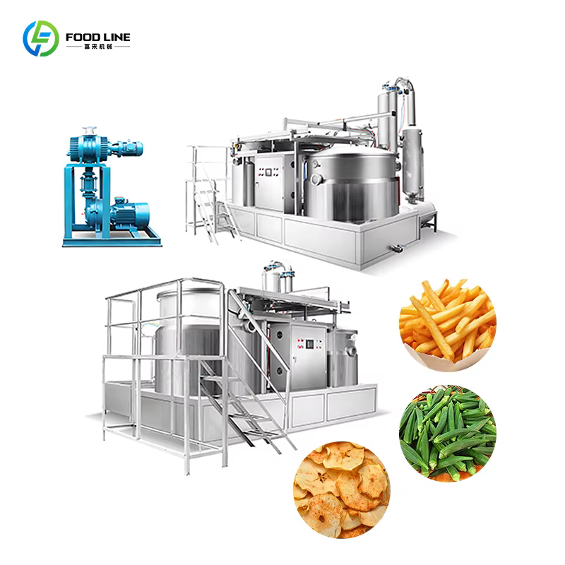 Machine d'emballage sous vide à bonne consistance pour frites, machine de friture sous vide résistan