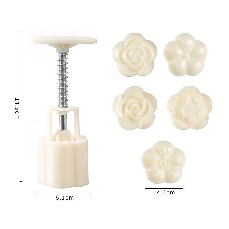 Moule à gâteau de lune DIY à pression manuelle, réutilisable, en plastique, antiadhésif, pour pâtiss