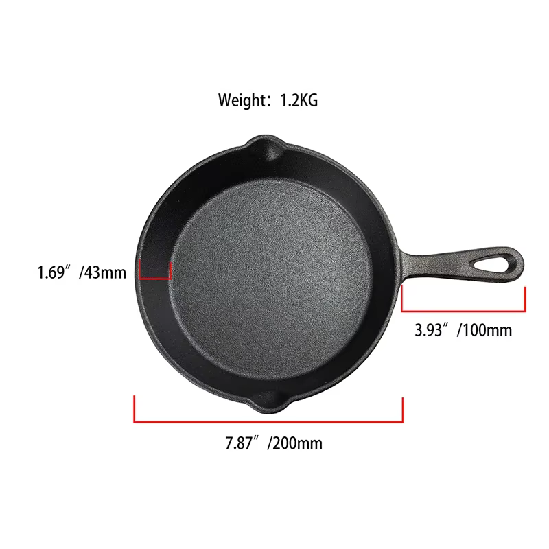 Poêle multifonctionnelle en fonte pour œufs, omelettes, sauté et plus encore, 20cm