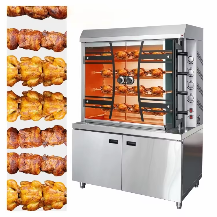 Magasin de Barbecue poulet rôti au gaz four de canard rôti machine de gril automatique four à poulet
