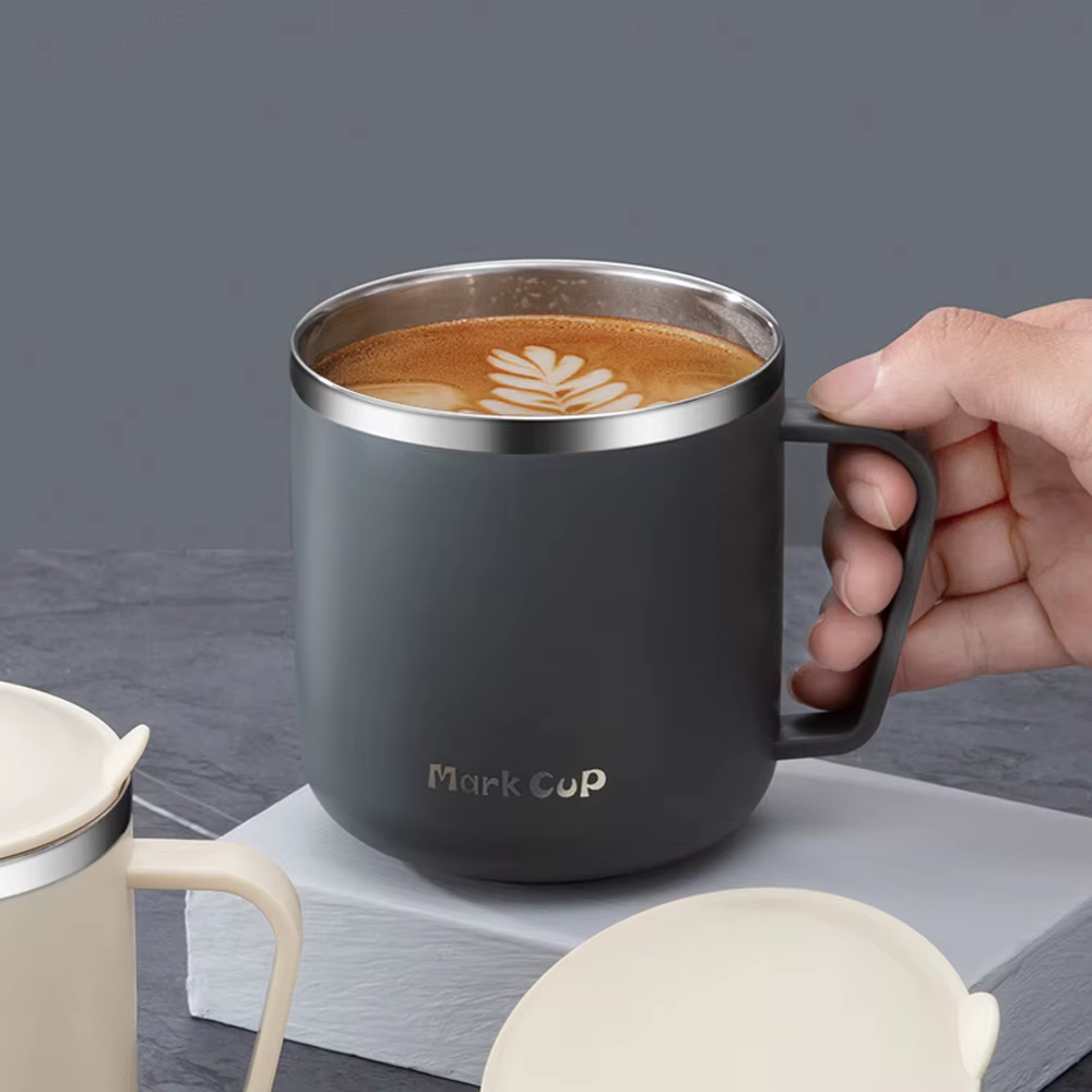 Tasses à café portables en acier inoxydable 400, 304 ml, isolation thermique, Thermos Anti-chute, po