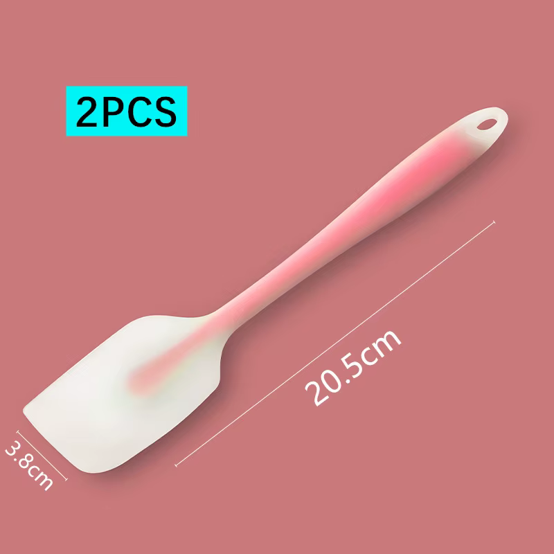 Venlohome 1/2 pièces Silicone pâte à pâtisserie grattoir spatule de qualité alimentaire antiadhésif 