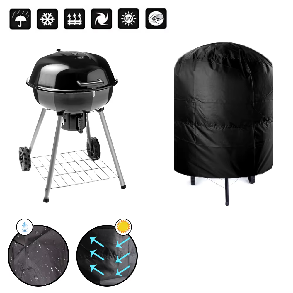 Couverture de gril 77x58cm/80x66x100cm, couverture ronde étanche pour Barbecue, Camping en plein air